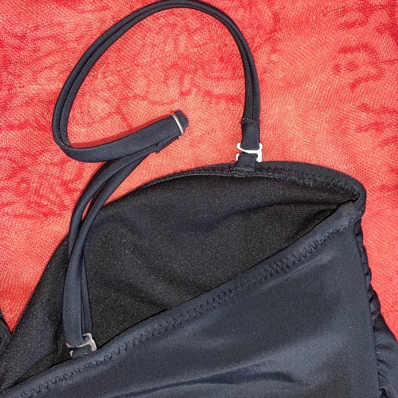 Old Navy Knotted-tie Swim Top Black Size Large - Picture 15 of 15